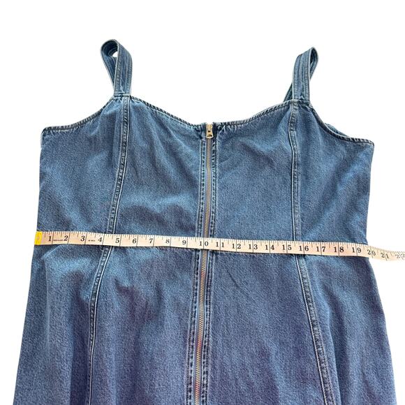 NWT Gap UltraSoft Denim Maxi Dress Plus Size XXL Sleeveless A-Line Jean Midi 2X - Picture 12 of 13